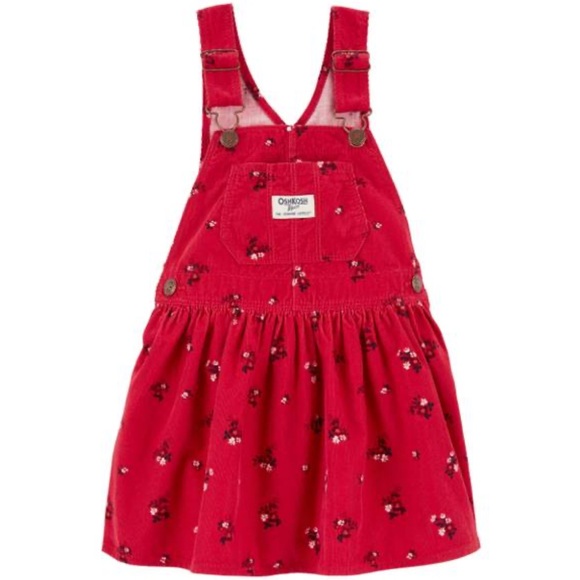 OshKosh B'gosh Red Corduroy Dress - Picture 1 of 6